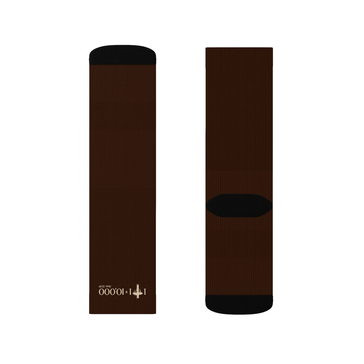 1+1=10,000 Socks – Brown