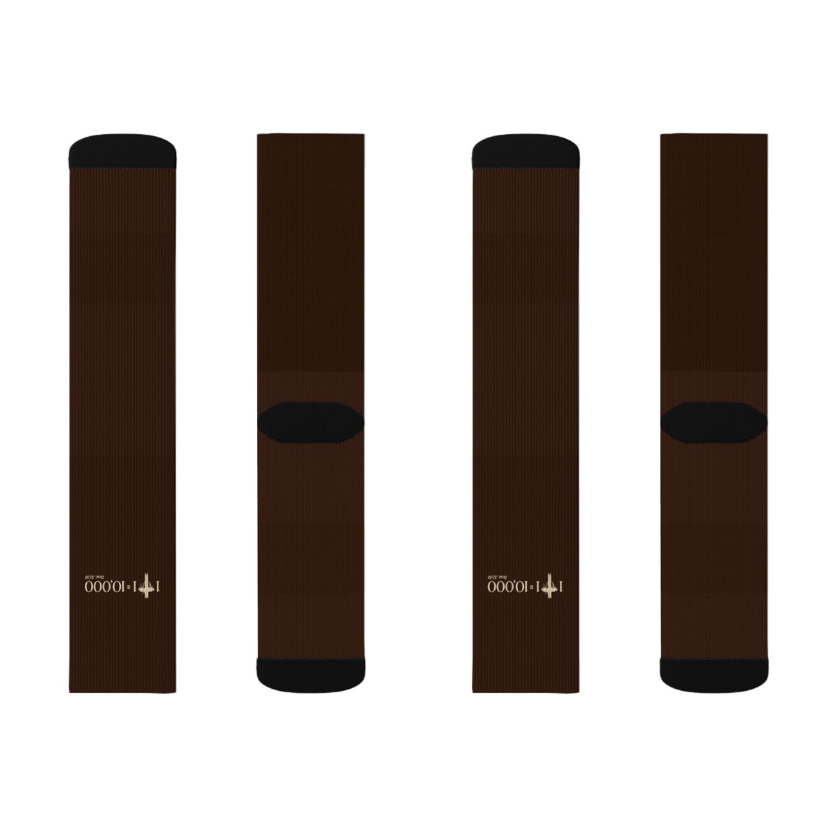 1+1=10,000 Socks – Brown