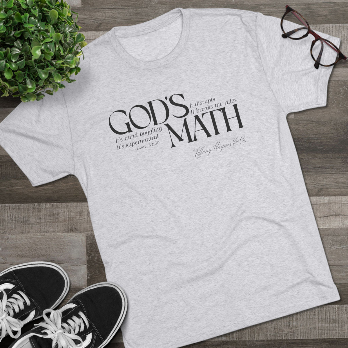 God’s Math Style 1 Black Logo Tri-Blend T-Shirt