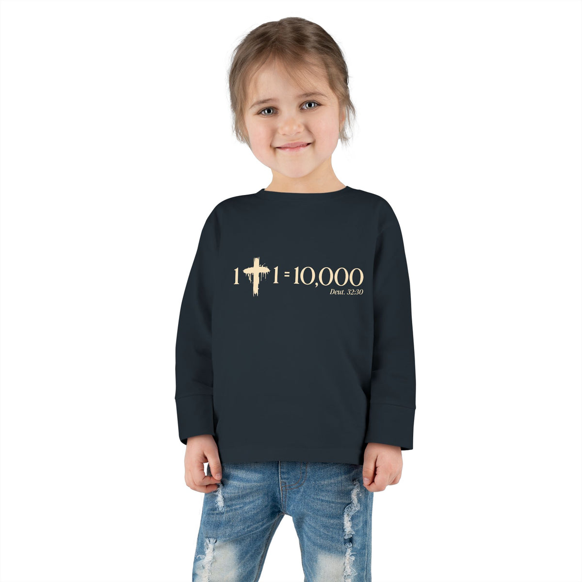 1+1=10,000 Toddler Long Sleeve Tee