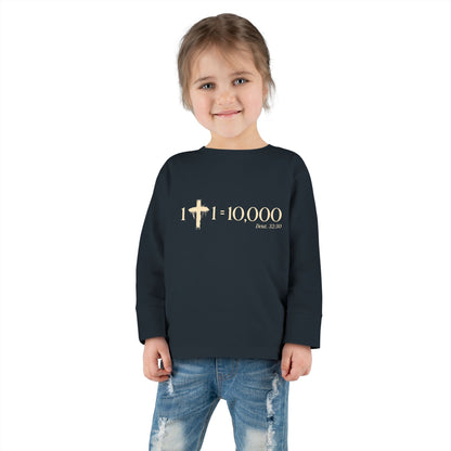 1+1=10,000 Toddler Long Sleeve Tee