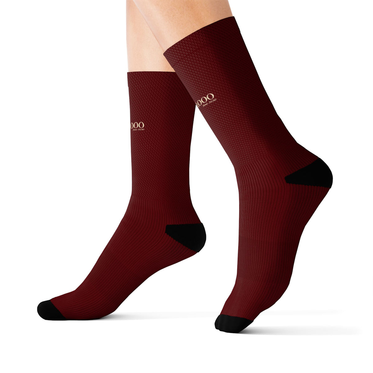 1+1=10,000 Socks – Burgundy