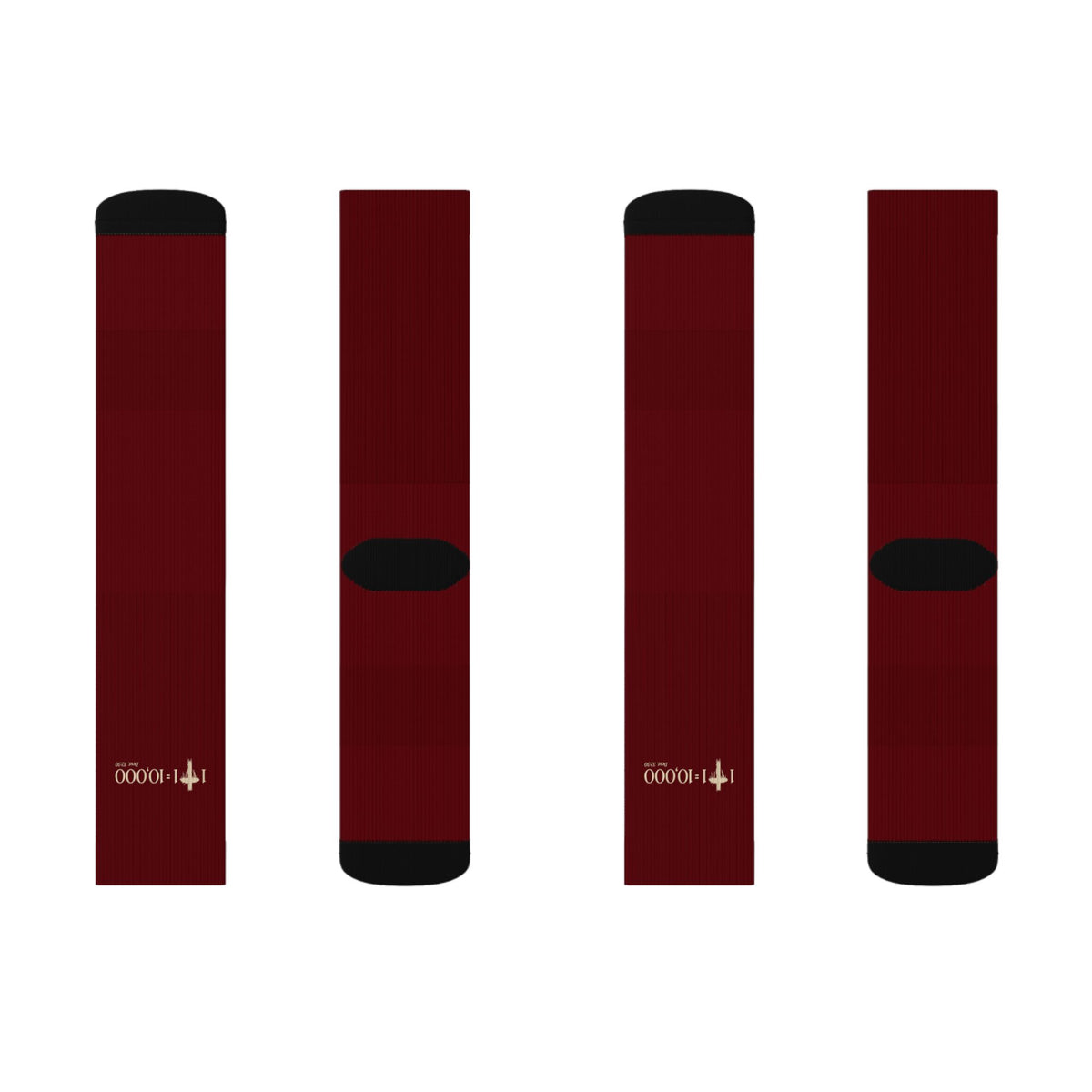 1+1=10,000 Socks – Burgundy