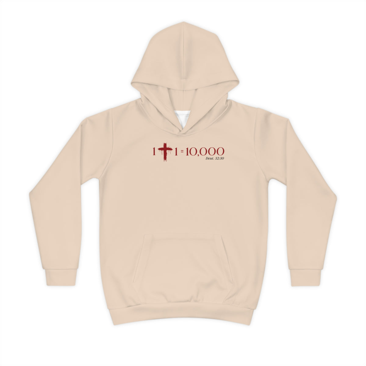 1+1=10,000 Kids Hoodie – Cream