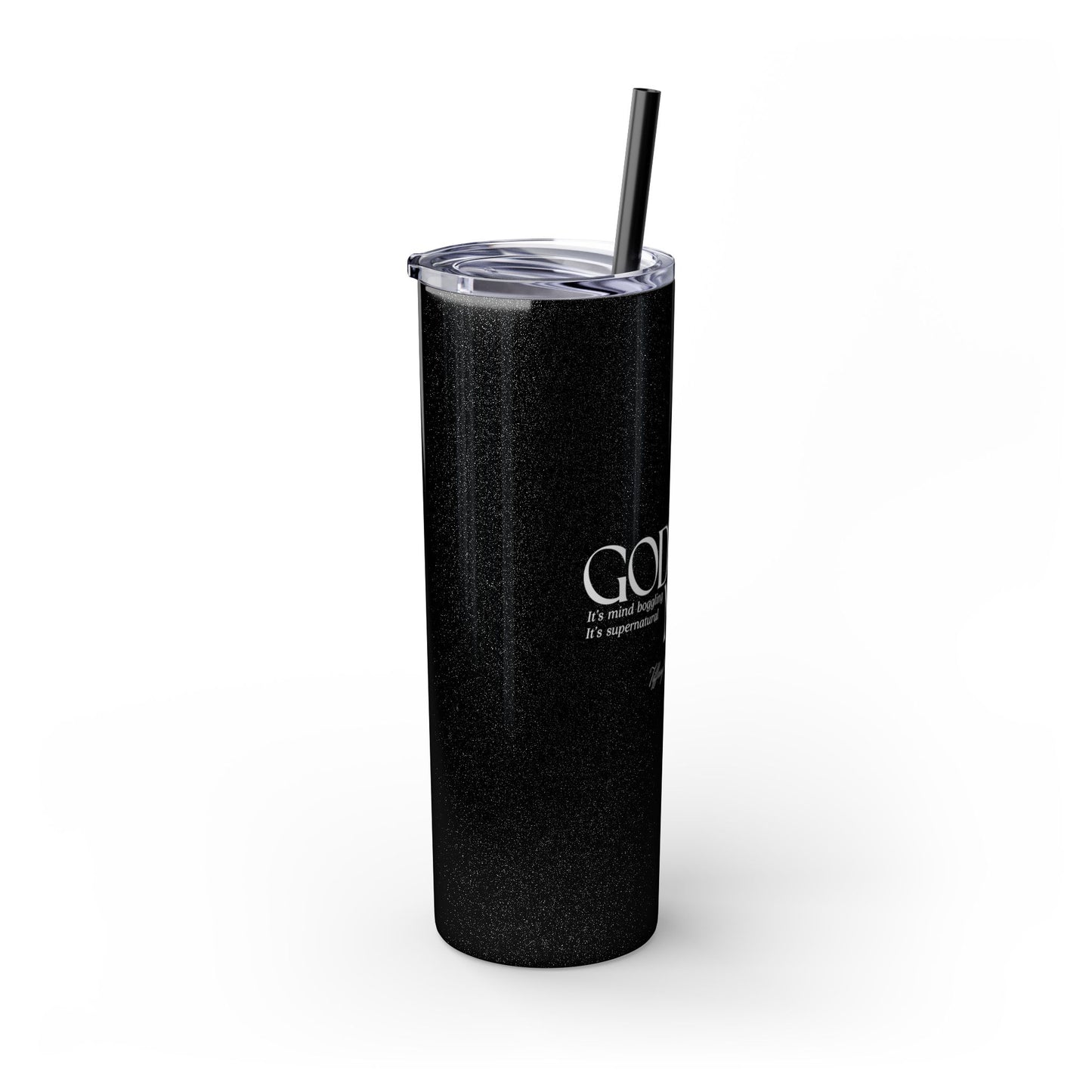 God's Math - Skinny Tumbler with Straw, 20oz