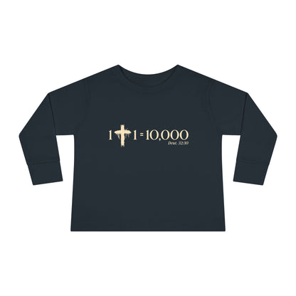 1+1=10,000 Toddler Long Sleeve Tee