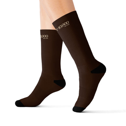 1+1=10,000 Socks – Brown