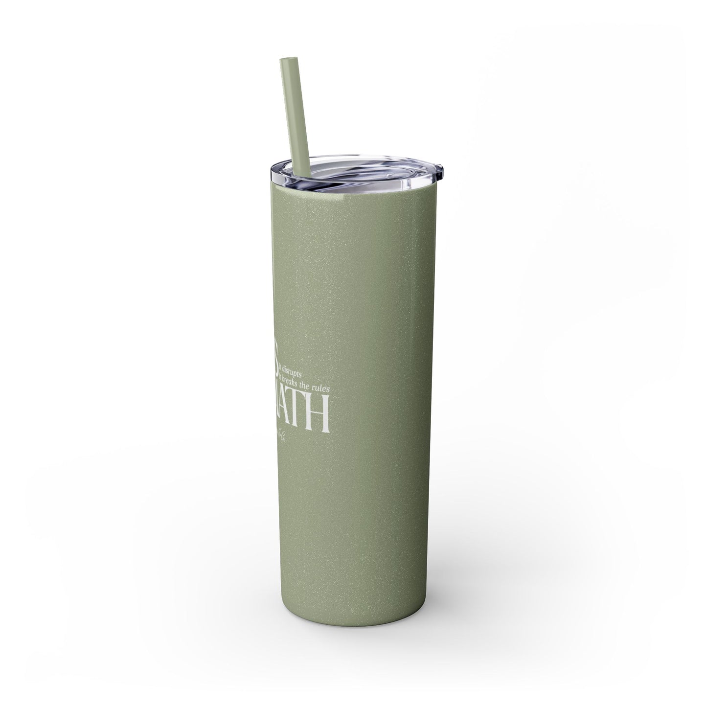 God's Math - Skinny Tumbler with Straw, 20oz