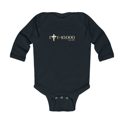 1+1=10,000 Long Sleeve Onesie