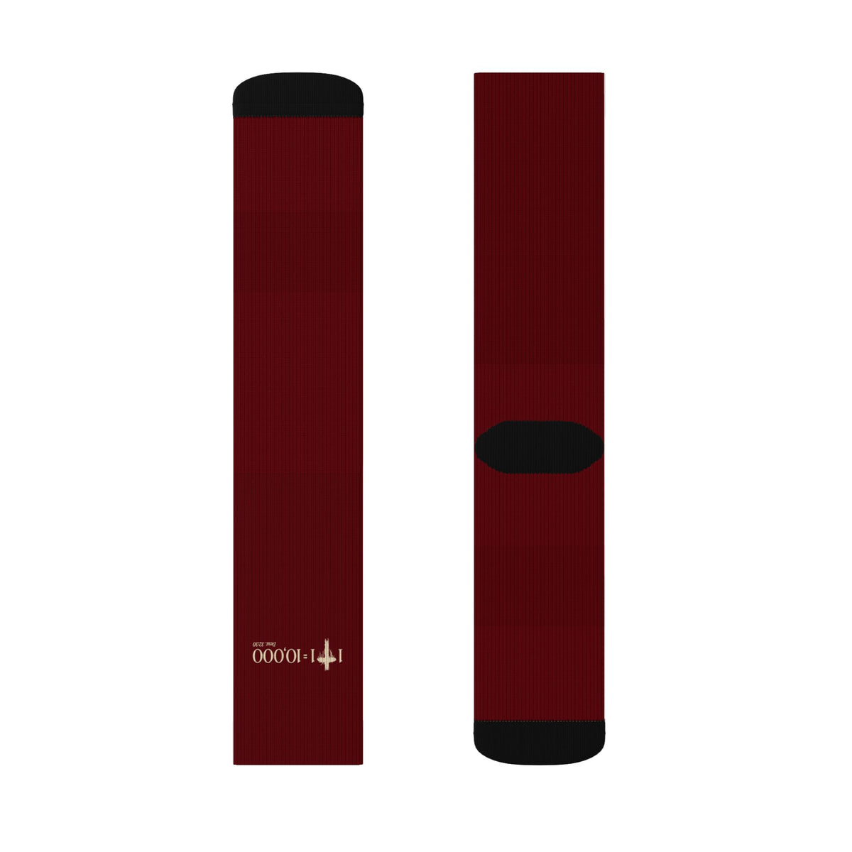 1+1=10,000 Socks – Burgundy
