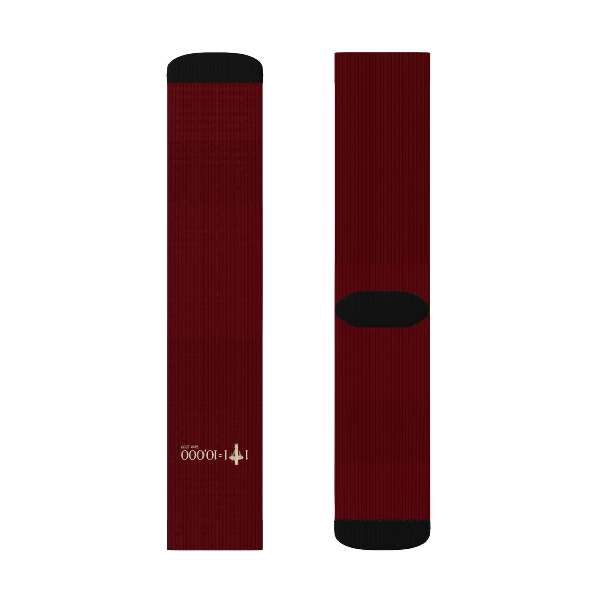 1+1=10,000 Socks – Burgundy