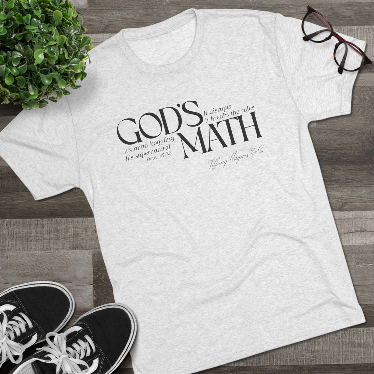 God’s Math Style 1 Black Logo Tri-Blend T-Shirt