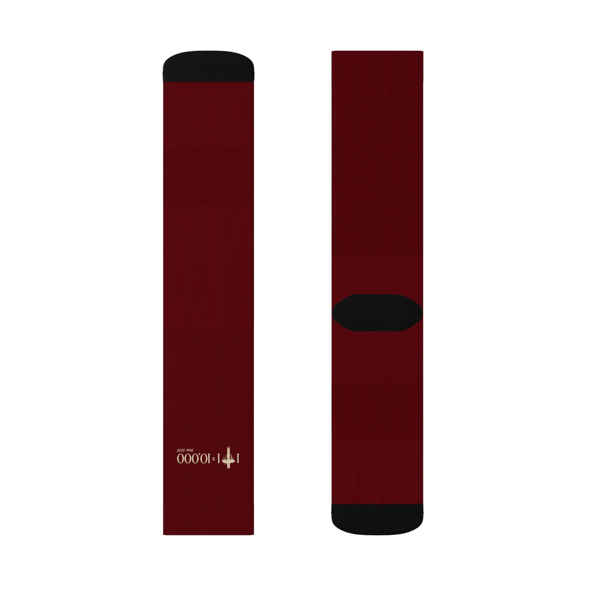 1+1=10,000 Socks – Burgundy