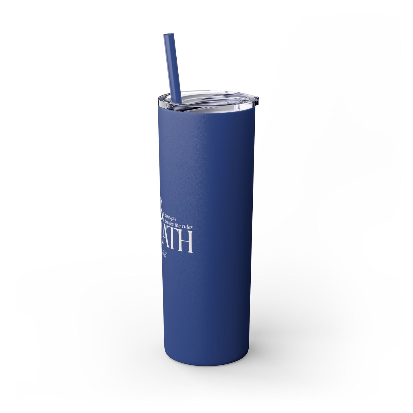 God's Math - Skinny Tumbler with Straw, 20oz