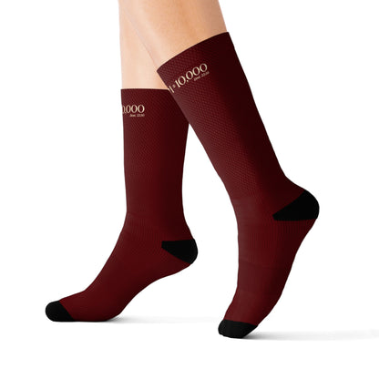 1+1=10,000 Socks – Burgundy