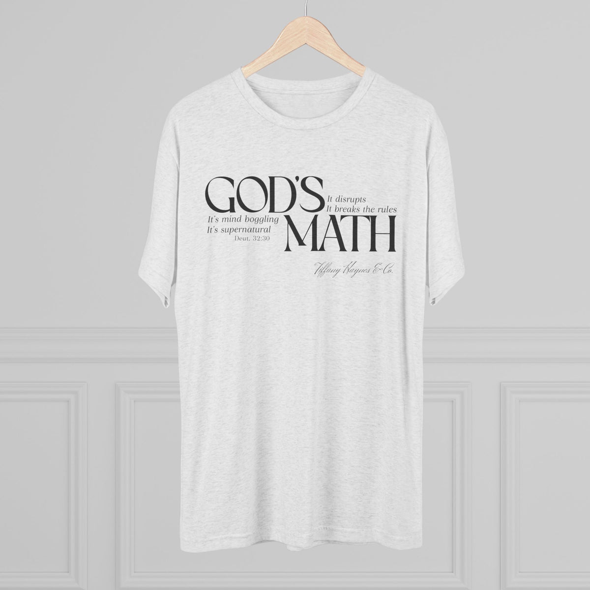 God’s Math Style 1 Black Logo Tri-Blend T-Shirt