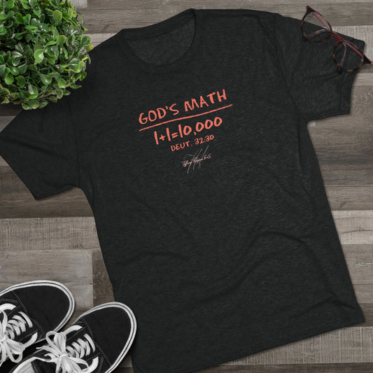 1 + 1 God's Math - Vintage Black T-Shirt