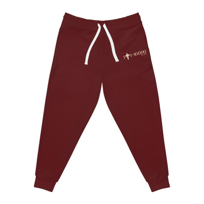 1+1=10,000 Joggers – Burgundy
