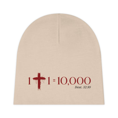 1+1=10,000 Baby Beanie – Cream
