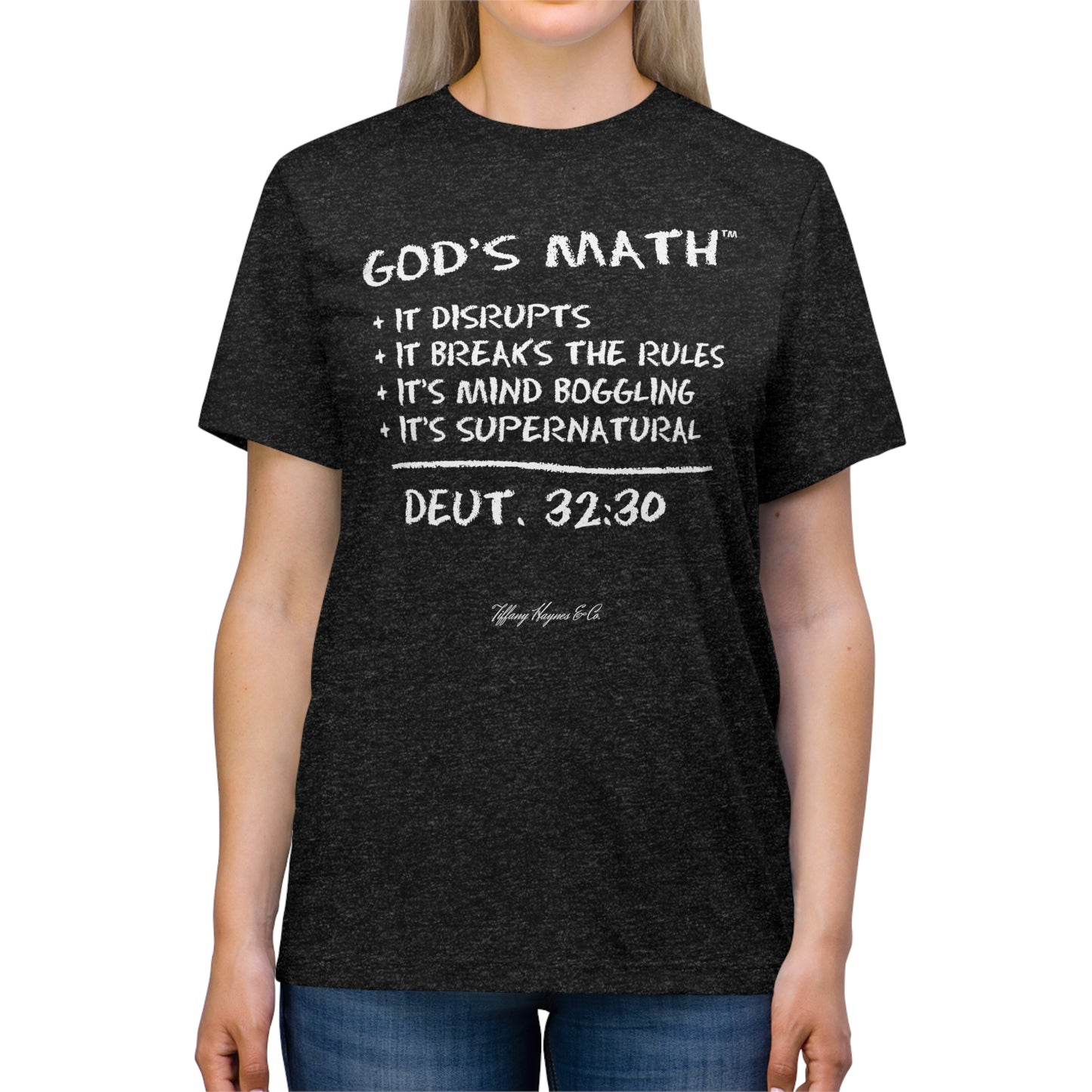 God's Math - Neck Label - Unisex Triblend Tee