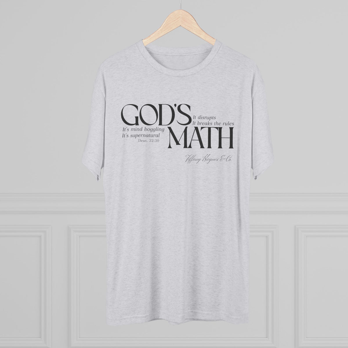God’s Math Style 1 Black Logo Tri-Blend T-Shirt